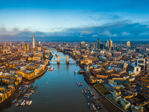 View of the River Thames in London